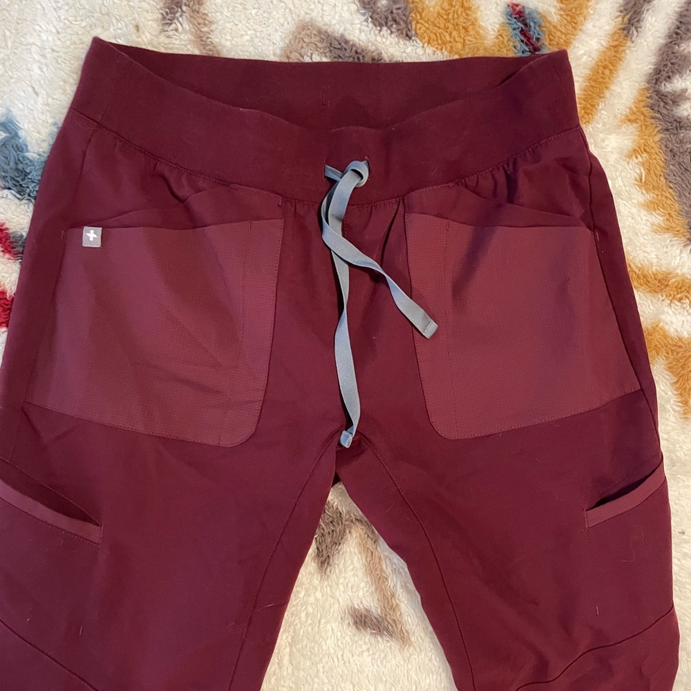 FIGS burgundy scrub bottoms